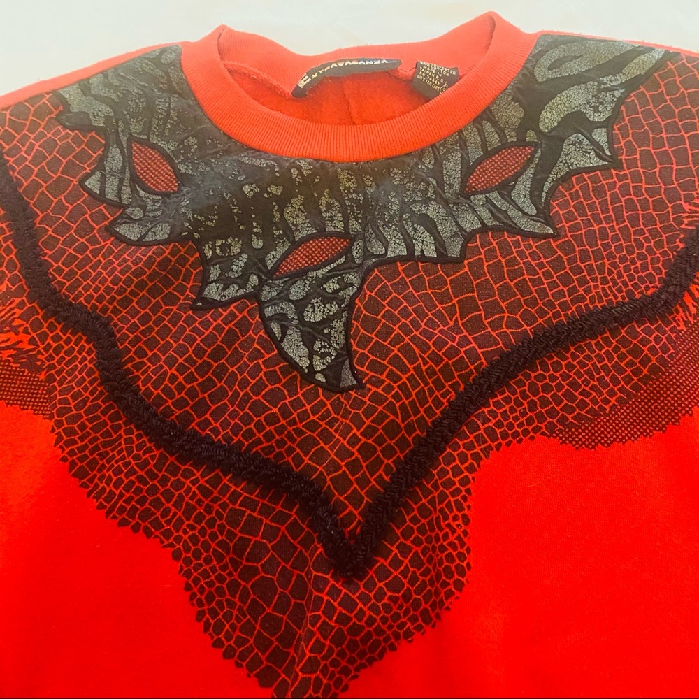 Vintage/Retro 80’s Ruby Red Zebra/Leopard Print C… - image 4